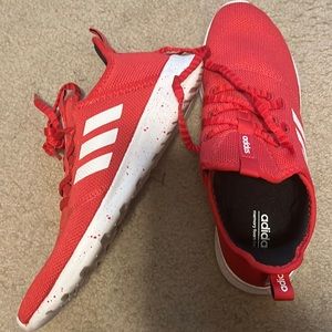 Adidas shoes, size 11, reddish orange color